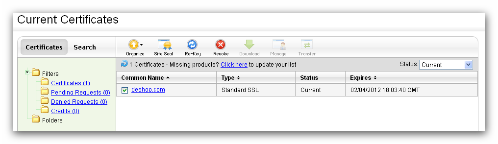 Secure Certificate