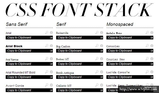CSS FONT STACK