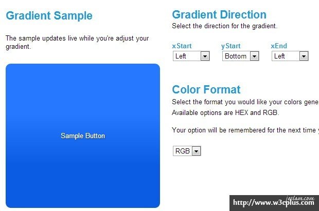 CSS3 Gradient Generator