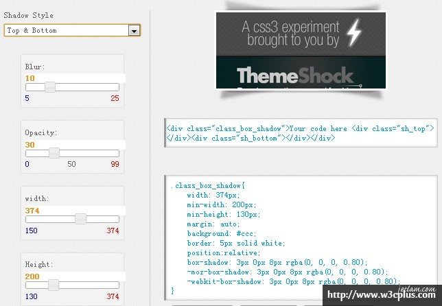 CSS Drop Shadow